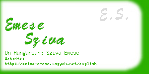 emese sziva business card